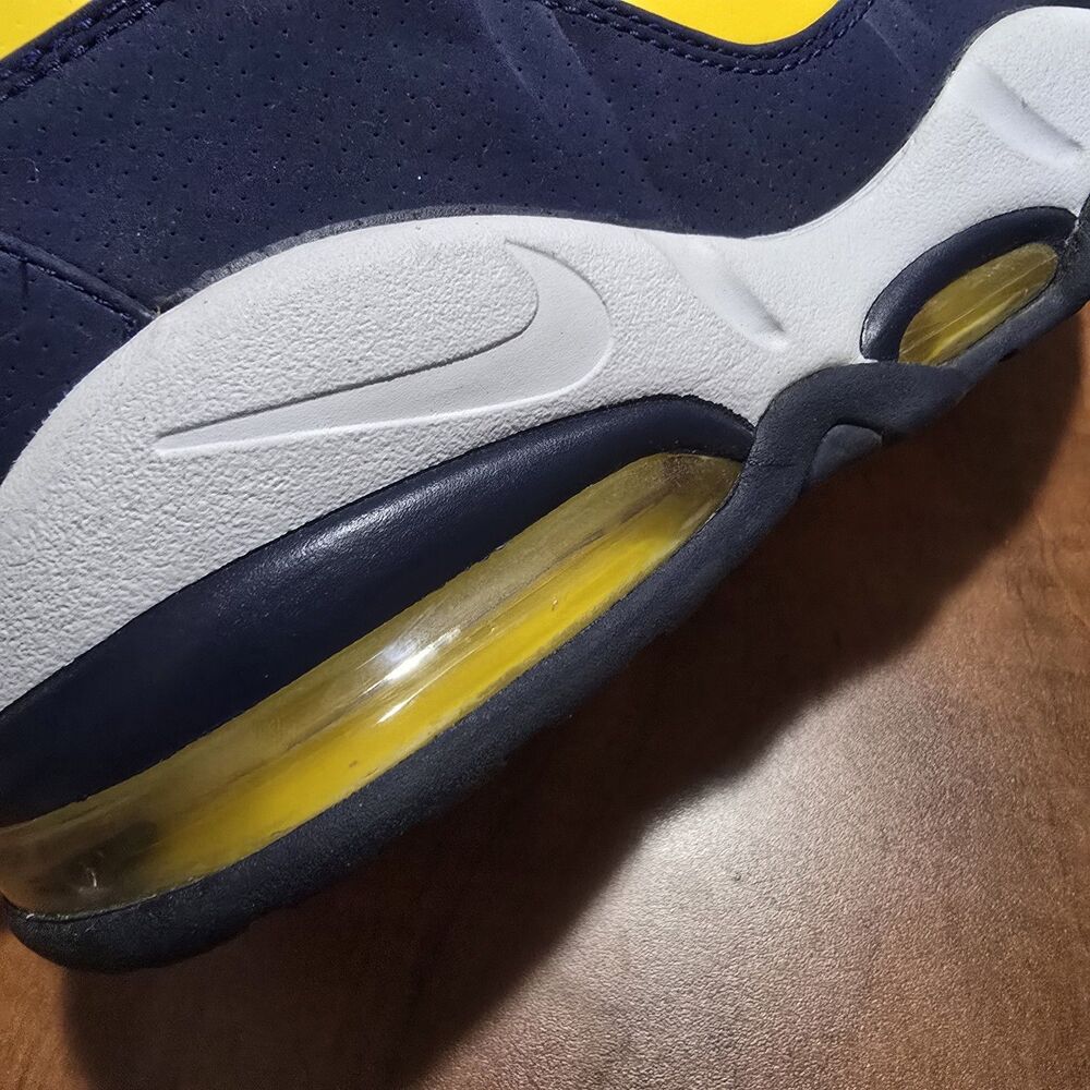 Nike Air Uptempo House Of Hoops Michigan Maize And Blue Lace Up Sneakers 10.5 - Picture 7 of 8
